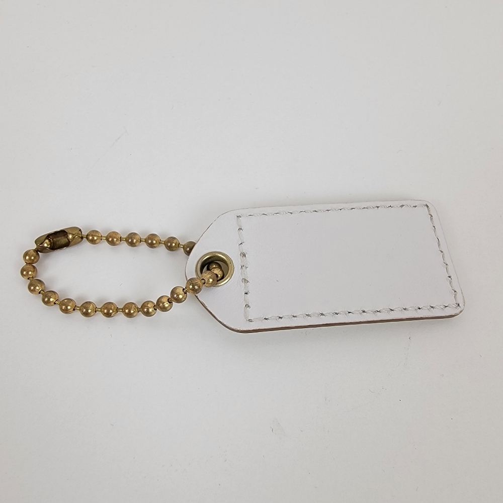 Coach White Leather Tag - Picture 2 of 2